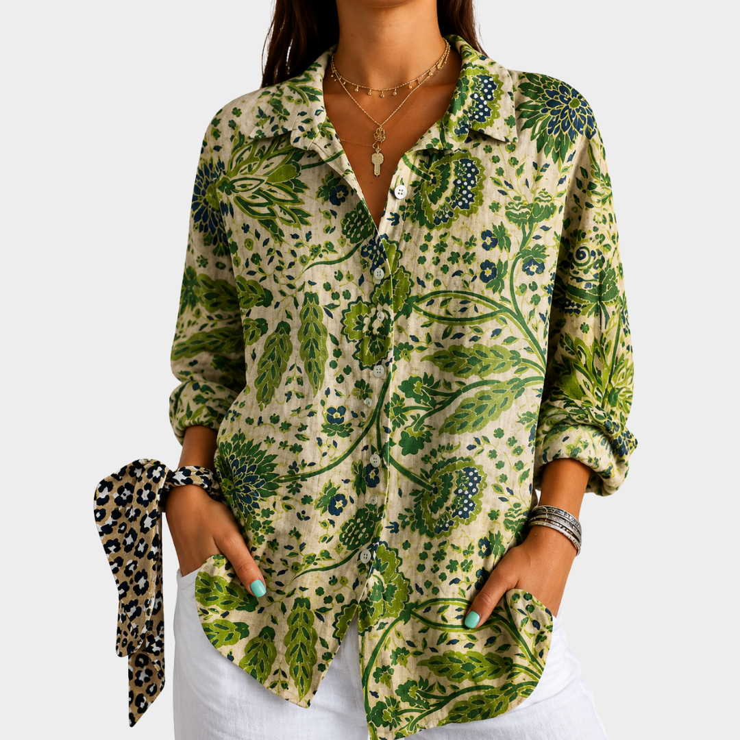 PENELOPE | VERDANT GARDEN ESCAPE BLUSE