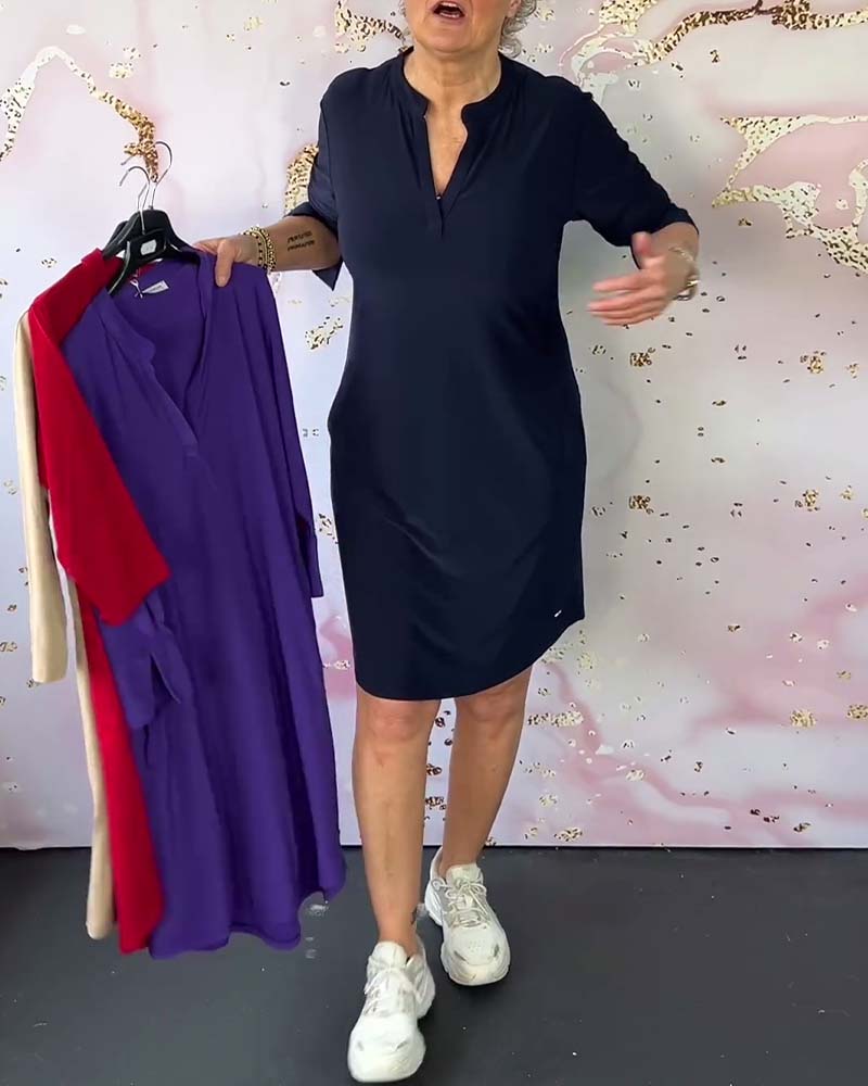HANNE | ELEGANTES KLEID MIT V-AUSSCHNITT