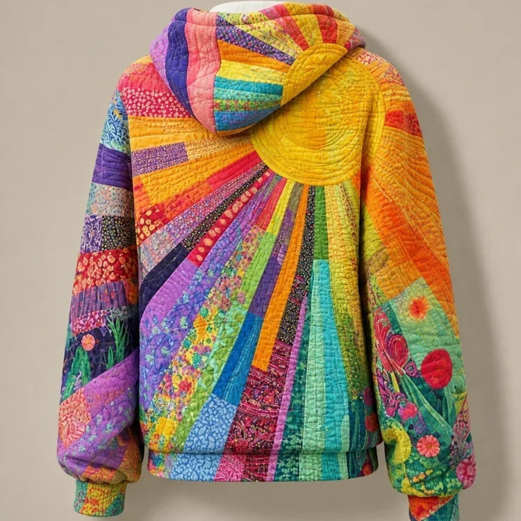 DAWNELLA | BÖHMISCHER MEHRFARBIGER PATCHWORK-HOODIE
