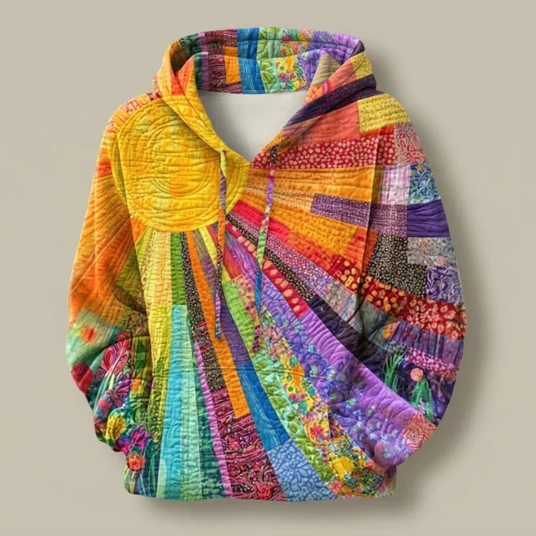 DAWNELLA | BÖHMISCHER MEHRFARBIGER PATCHWORK-HOODIE