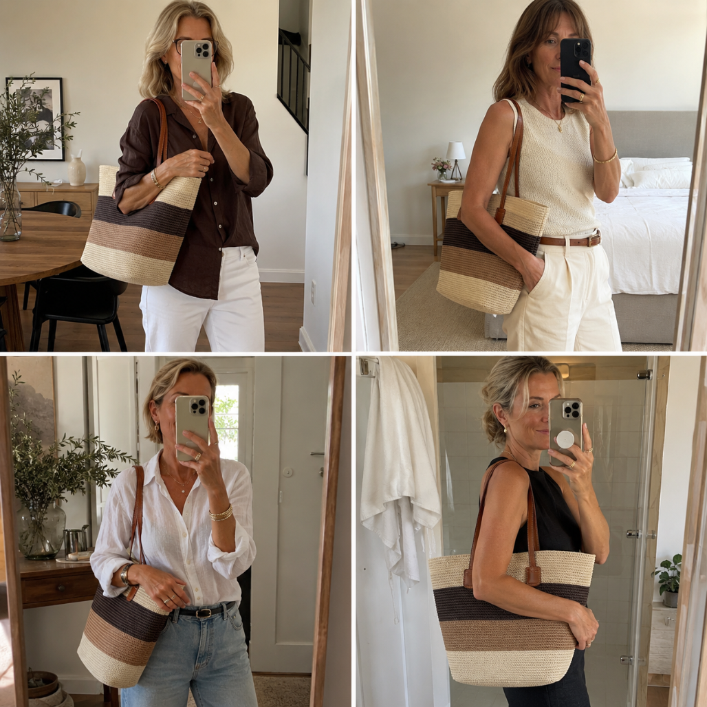 CORA | DIE FARBENFROHE TASCHE AUS GEFLOCHTENEM STROH