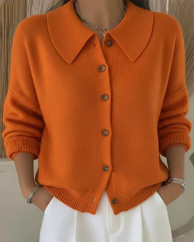 VESPERA | STRICKJACKE MIT KNOPFVERSCHLUSS