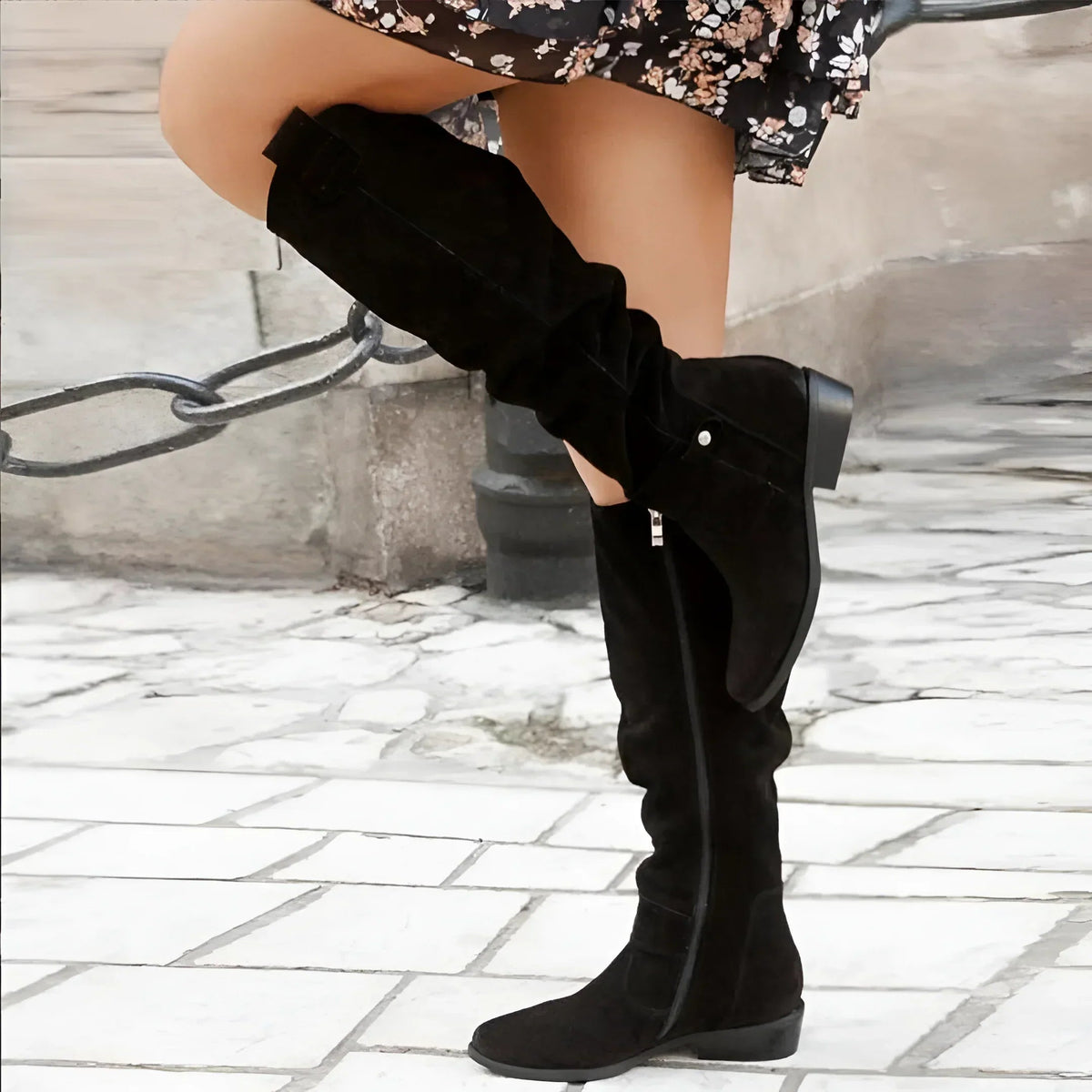 DAISY | ELEGANTE KNEE-HIGH-STIEFEL AUS WILDLEDER