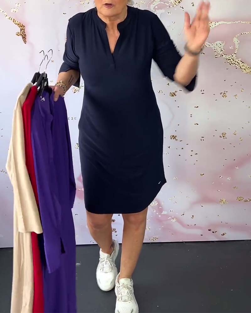 HANNE | ELEGANTES KLEID MIT V-AUSSCHNITT