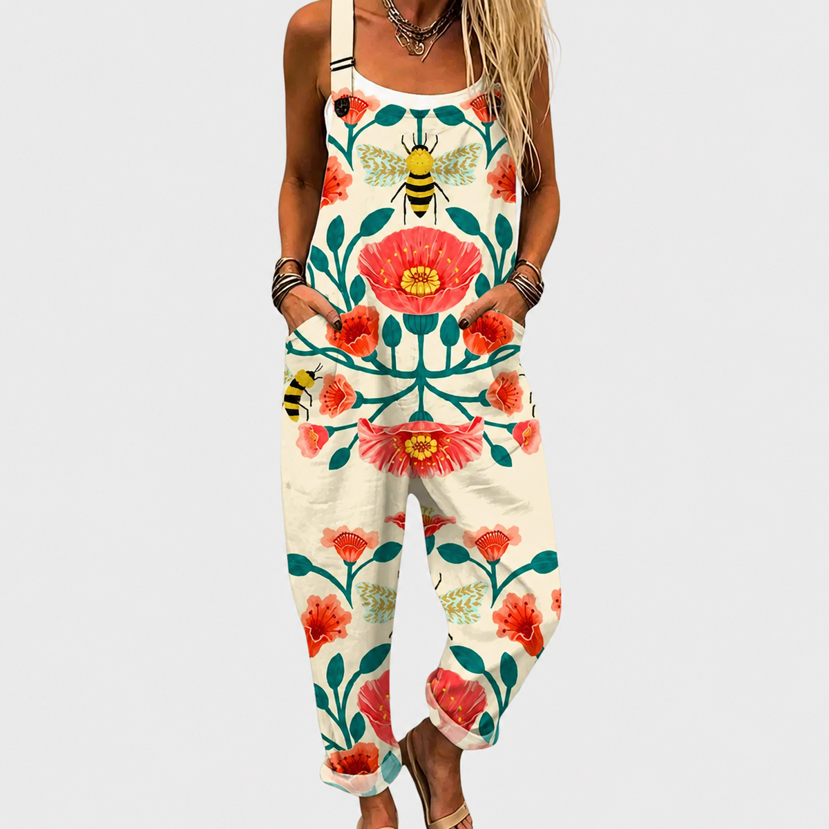 BEQUEMER JUMPSUIT MIT DRUCK