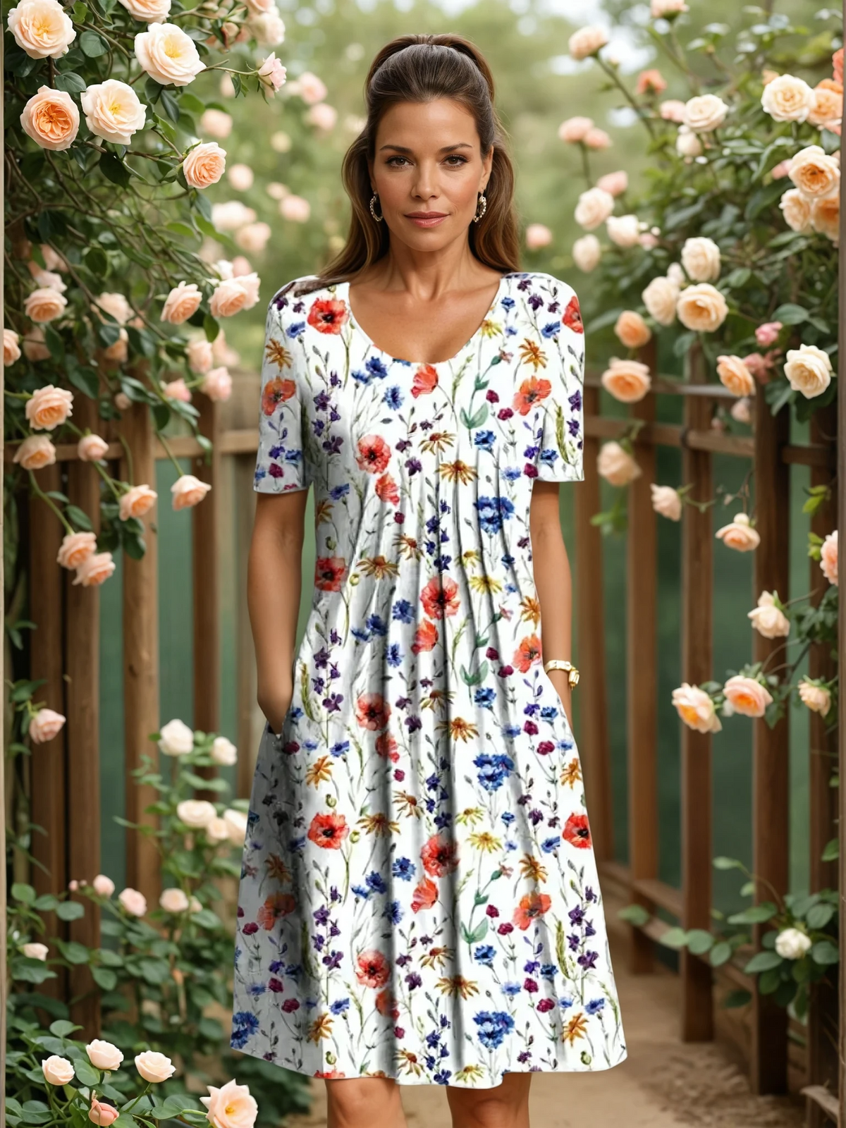 GEORGINA | ELEGANTES KLEID MIT BAUCH-WEG-EFFEKT