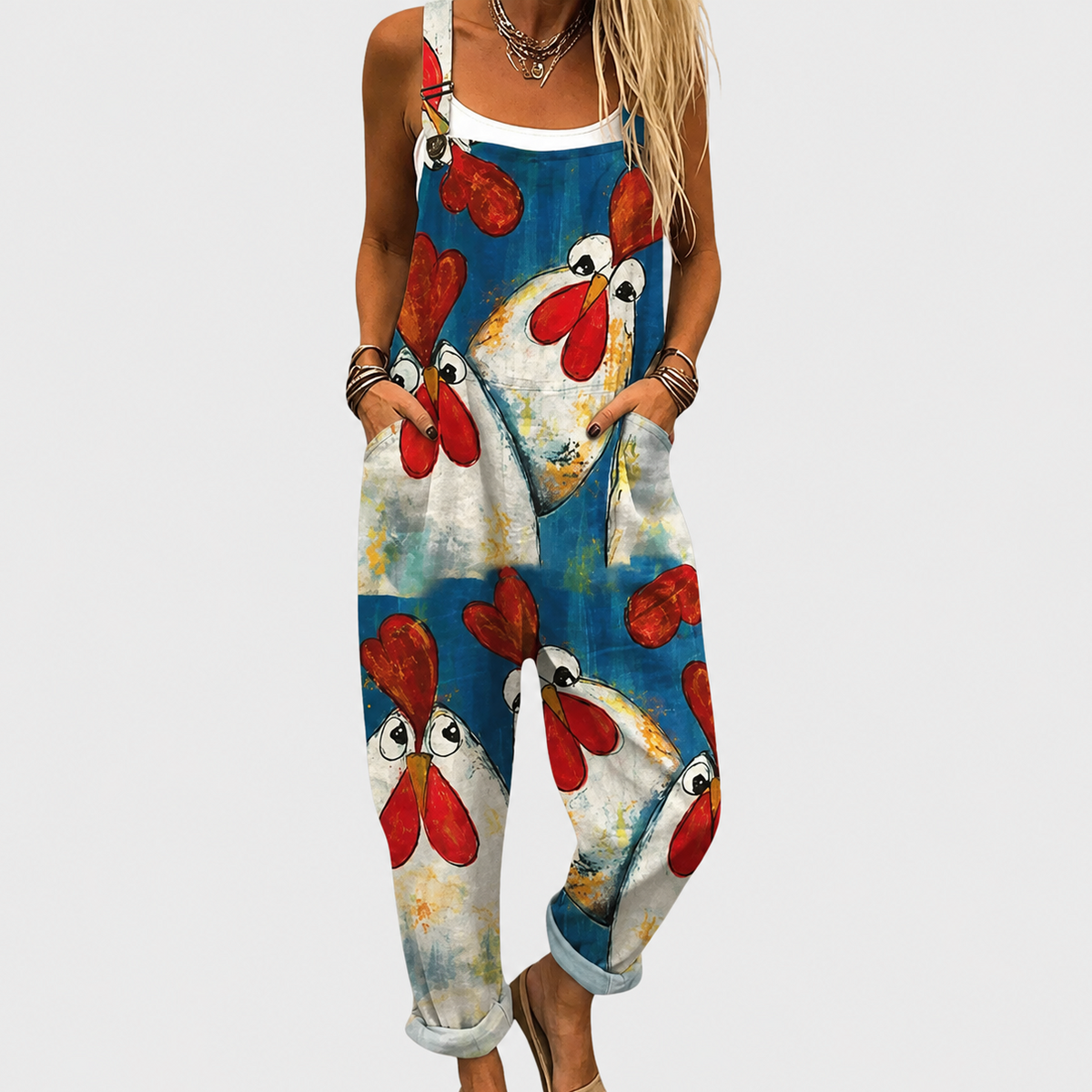BEQUEMER JUMPSUIT MIT DRUCK
