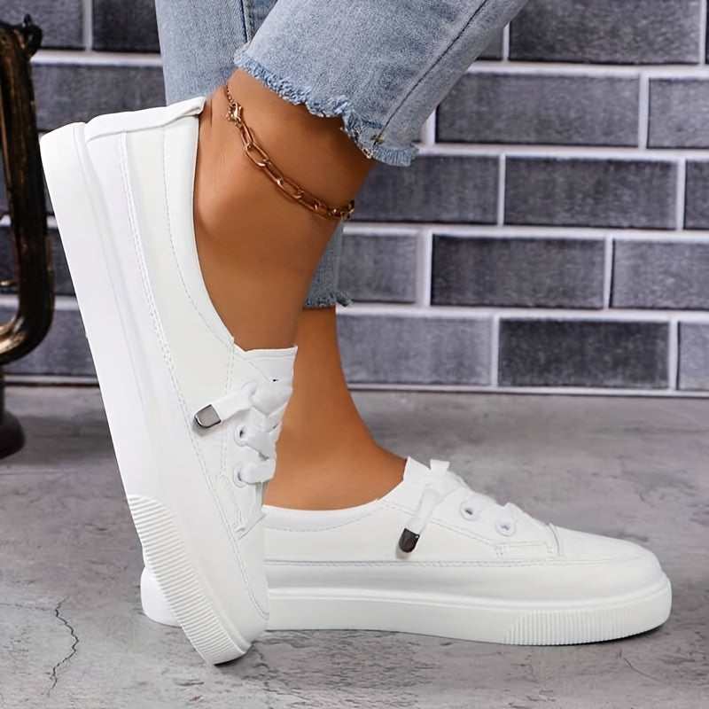 LORNA | ORTHOPÄDISCHE WEISSE SCHNÜR-SLIPPER
