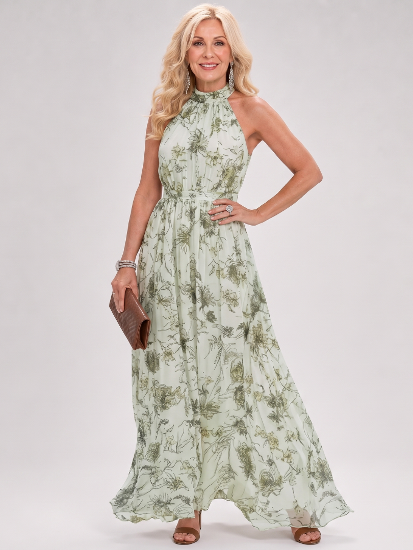 GUINEVERE | MIDI-KLEID MIT FLORALEM PRINT UND FLIESSENDEM ROCK