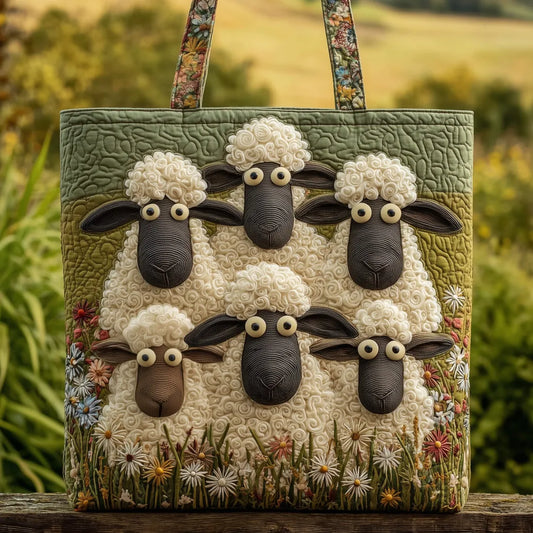 FLORA | HANDGEFERTIGTE TASCHE MIT FÜNF SCHAFEN