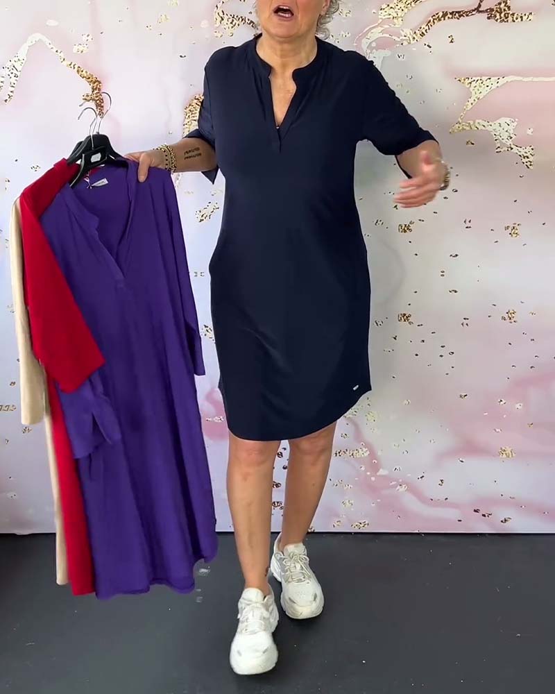 HANNE | ELEGANTES KLEID MIT V-AUSSCHNITT