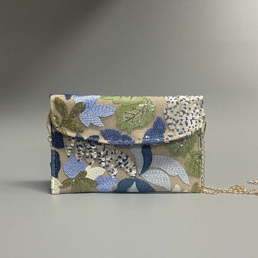 SAGEBLOOM | BOTANICAL SEQUIN-CLUTCH-UMHÄNGETASCHE
