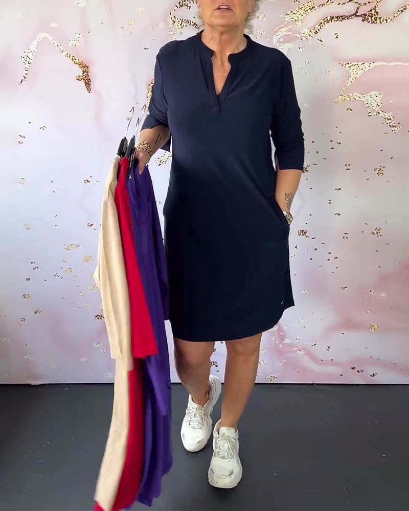 HANNE | ELEGANTES KLEID MIT V-AUSSCHNITT