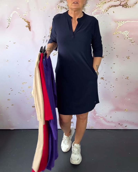 HANNE | ELEGANTES KLEID MIT V-AUSSCHNITT