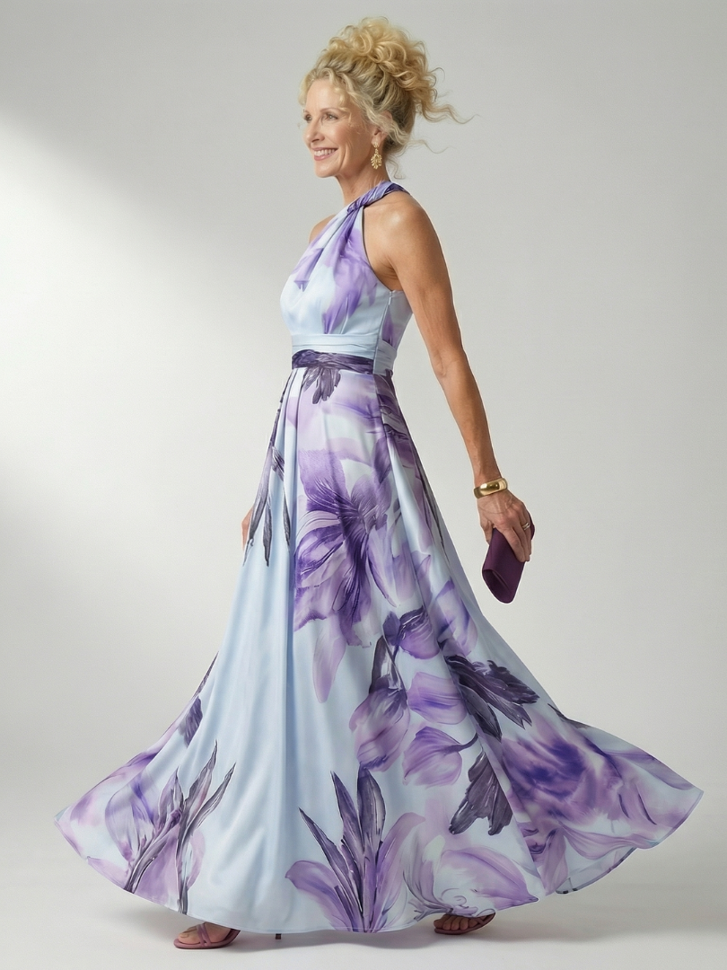 AMIEL | LEICHTES MAXIKLEID MIT BLUMENMUSTER
