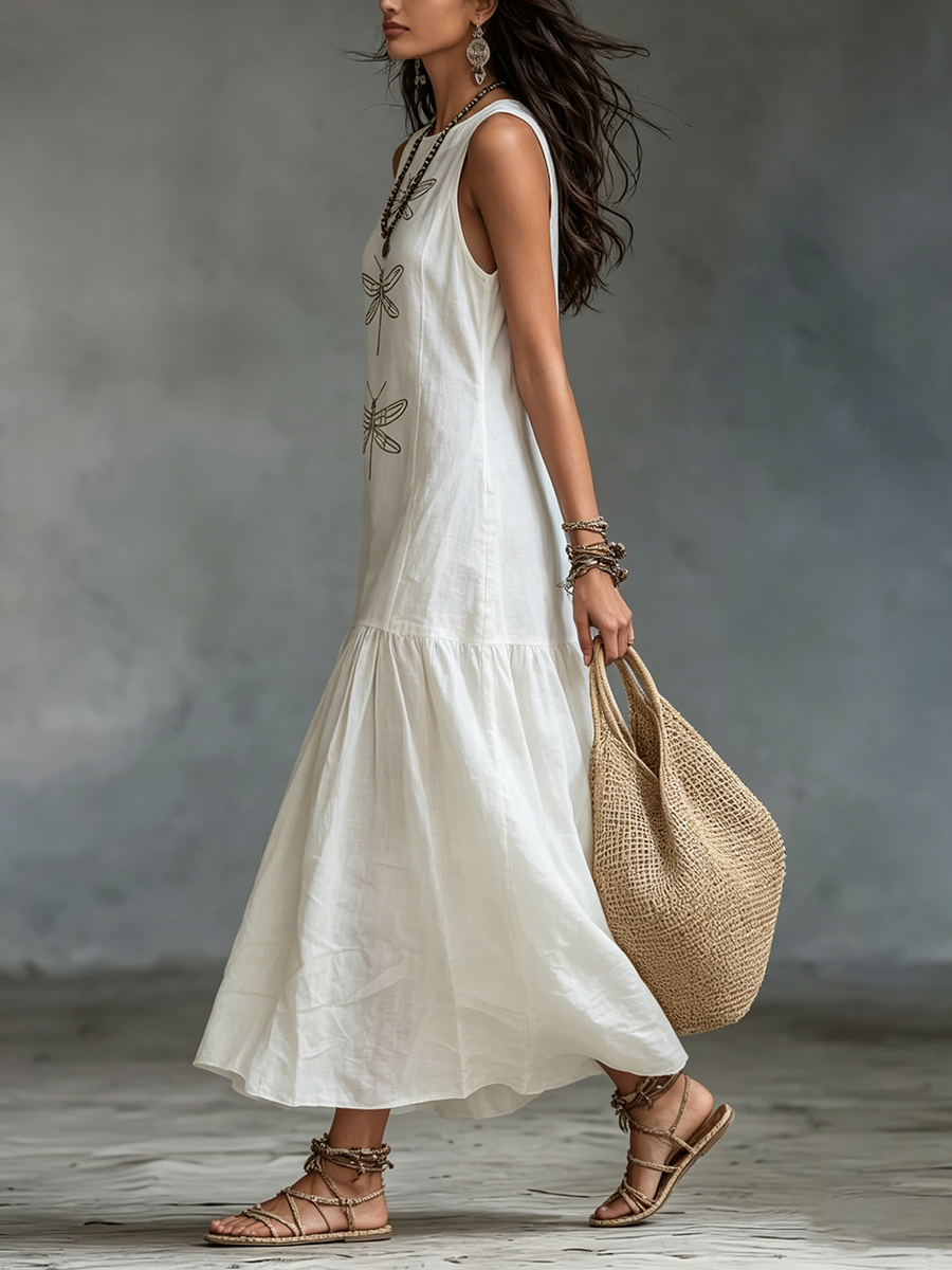 ROSAMOND | ÄRMELLOSES MAXIKLEID