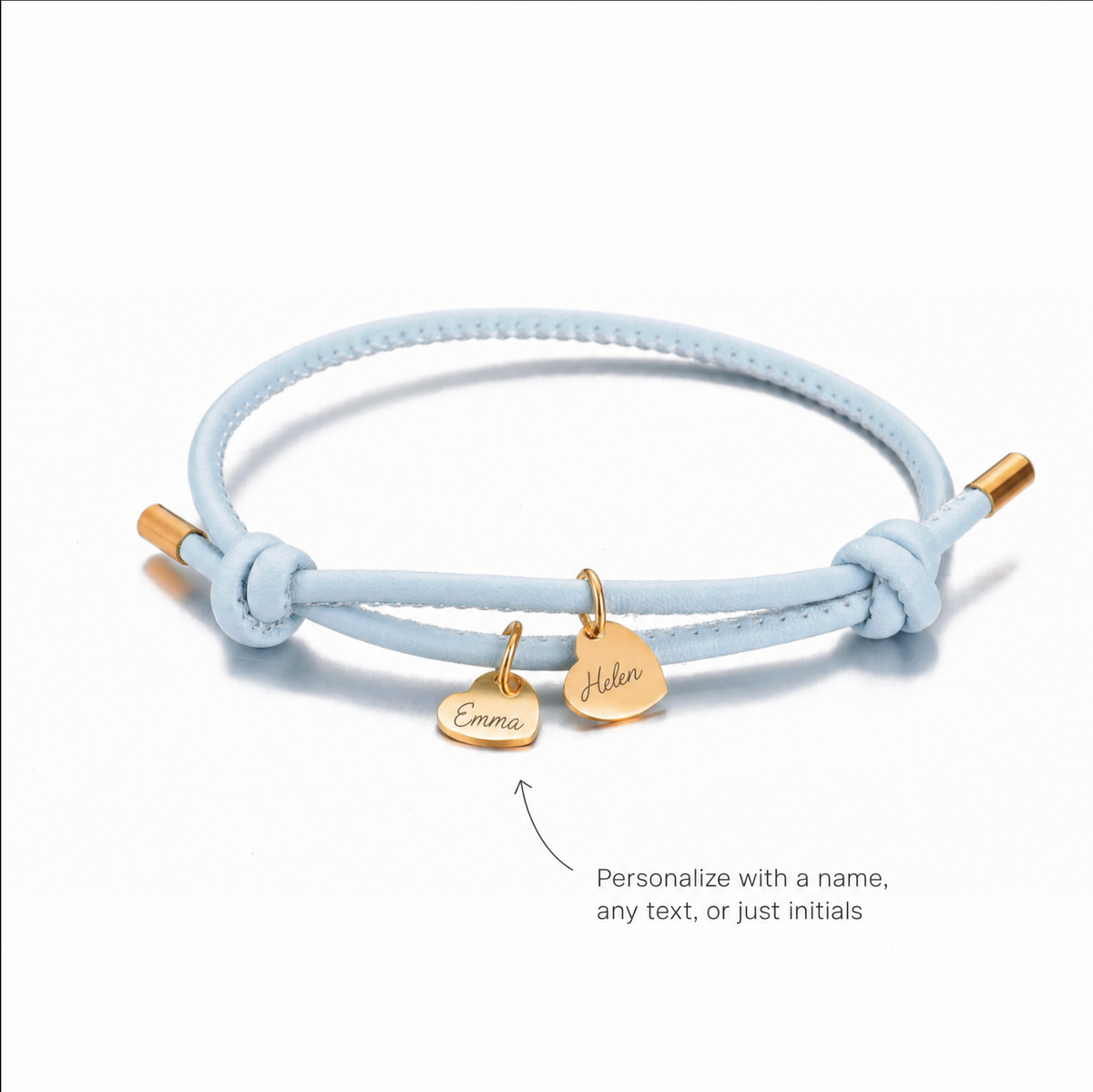 LEDERARMBAND MIT DOPPELHERZ