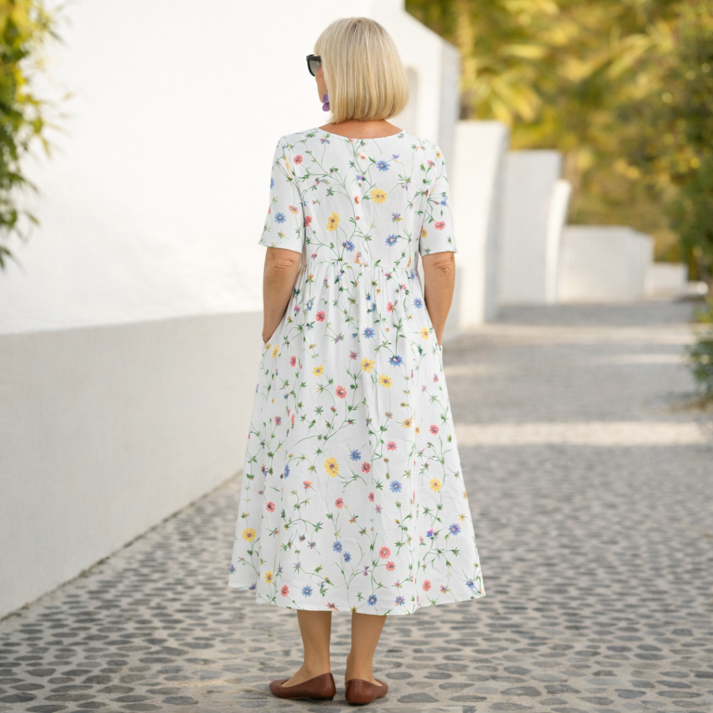 ROBIN | FLORALES MIDI-KLEID