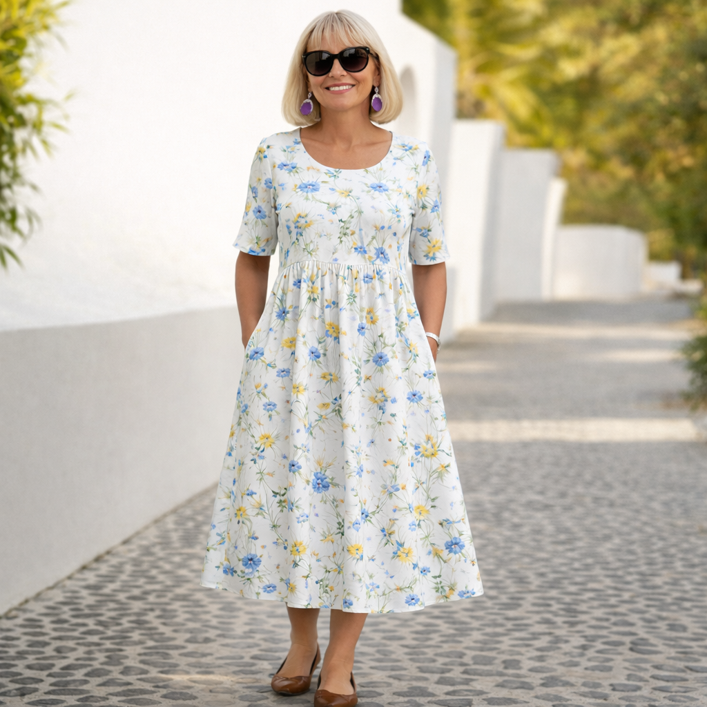 ROBIN | FLORALES MIDI-KLEID