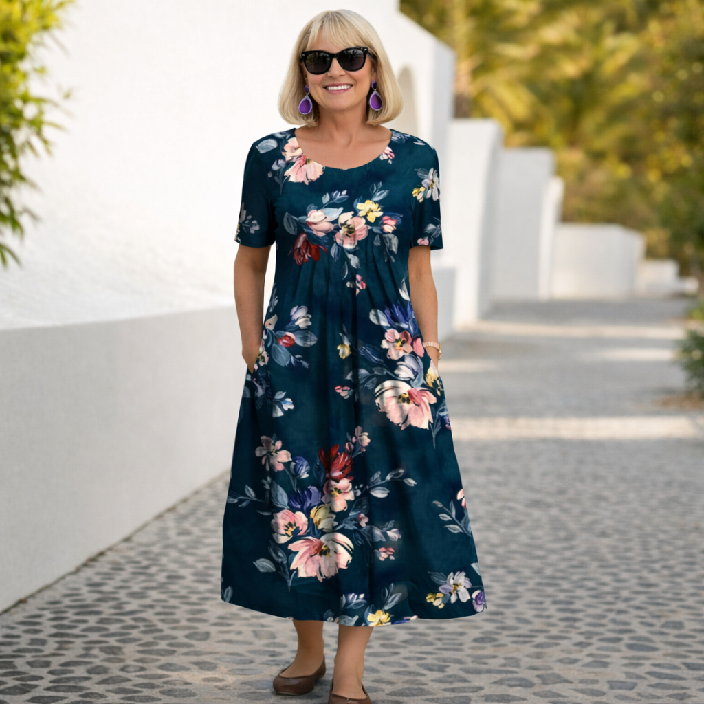 ROBIN | FLORALES MIDI-KLEID
