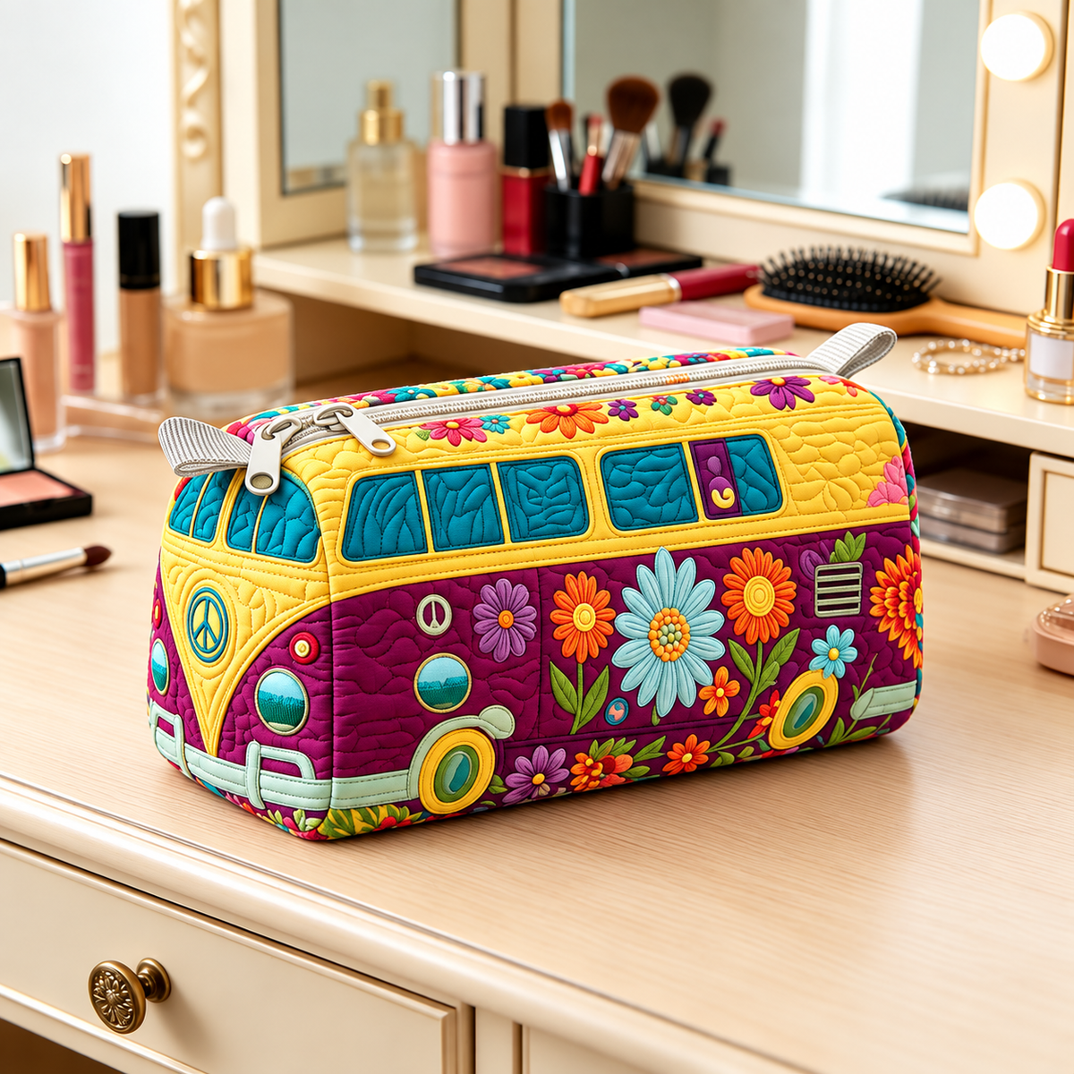BLOOMRIDE | BOHO-BLUMEN-CAMPER-KOSMETIKTASCHE