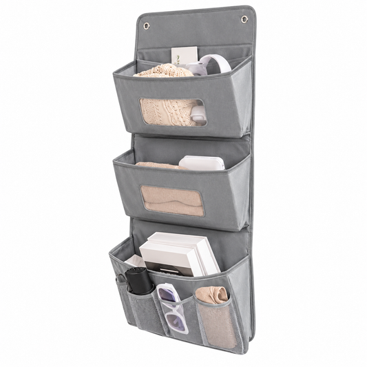 TIDYHAVEN | GRAUER HÄNGE-ORGANIZER MIT TASCHEN