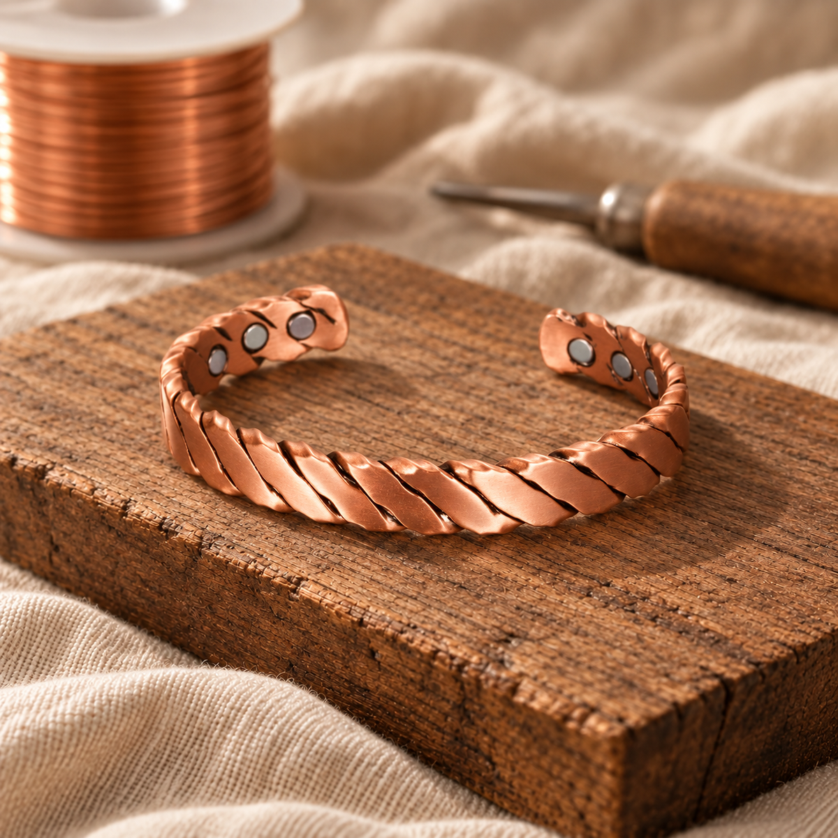 NADINE | KUPFERARMBAND SALBEI