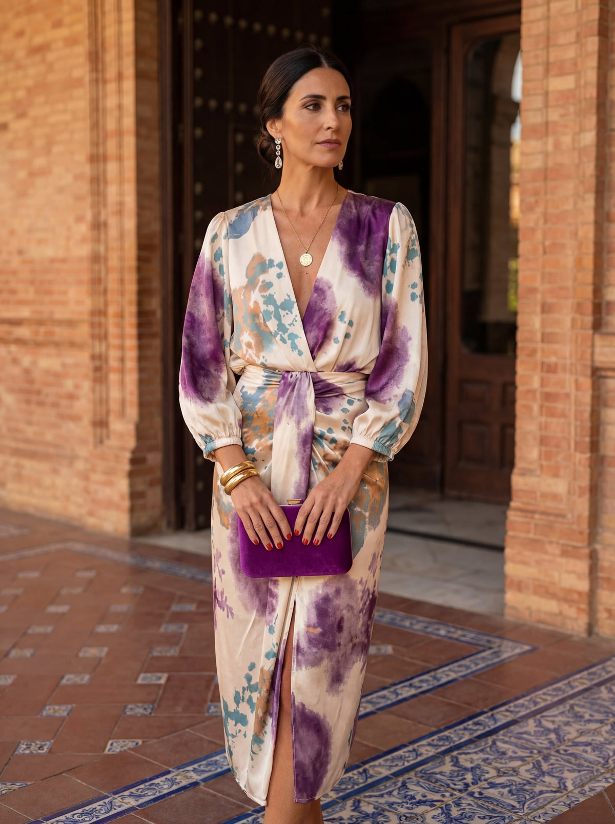 DIANA | ELEGANTES V-NECK-KLEID