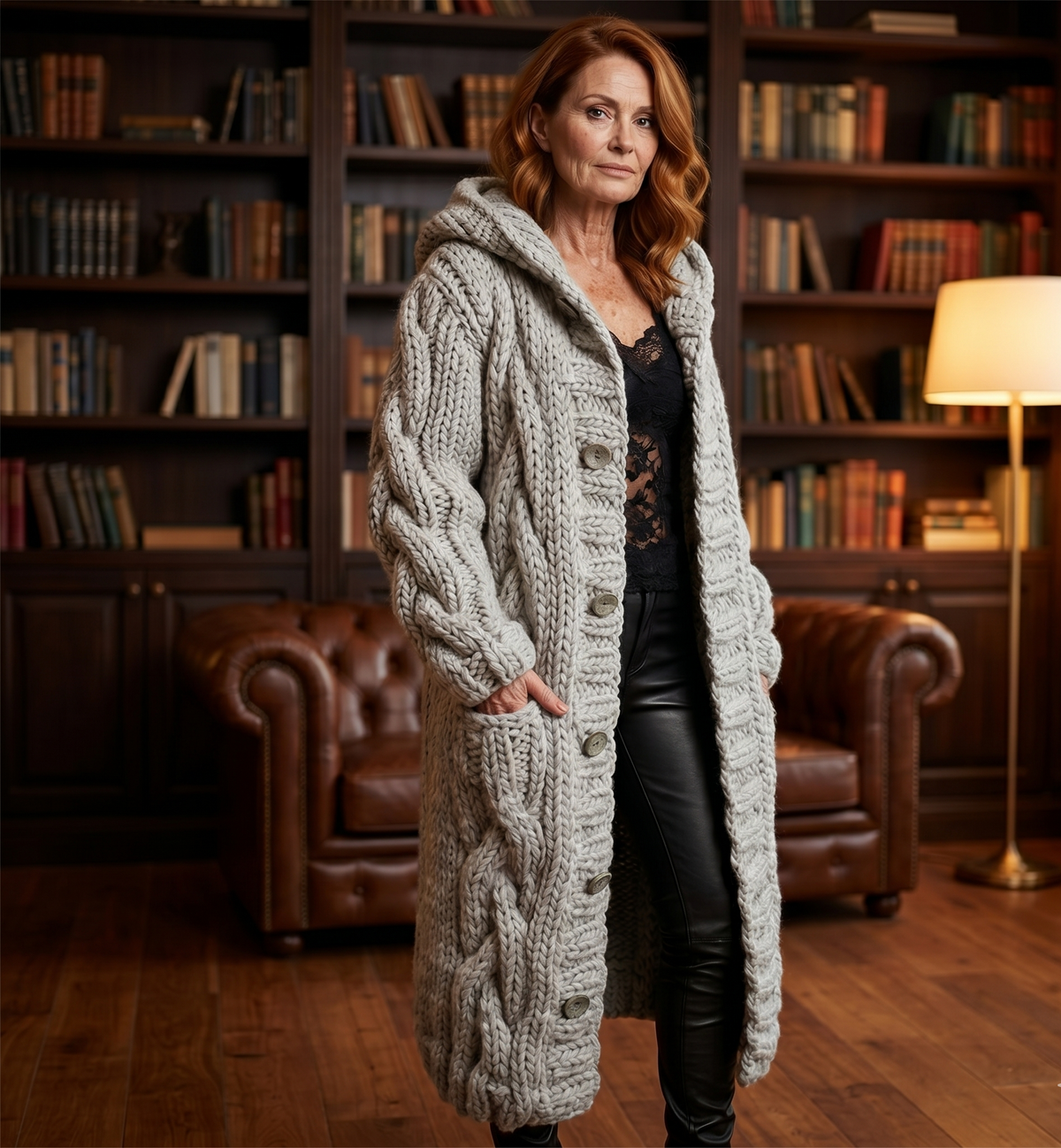 SERAFINA | ELEGANTES ZOPFMUSTER-MANTEL