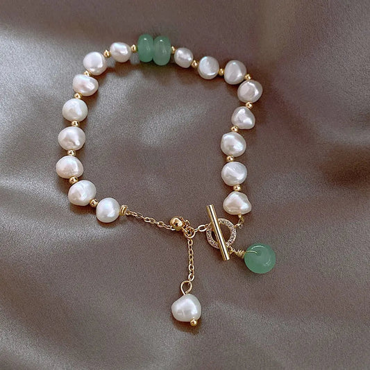 JADORA | ARMBAND AUS NATURPERLEN & JADE