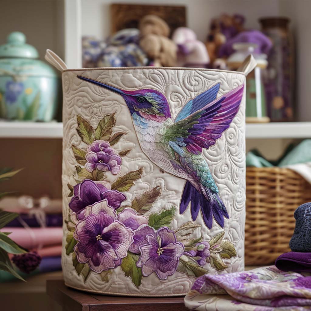 EVIE | KOLIBRI IM BLÜTENMEER WÄSCHEKORB
