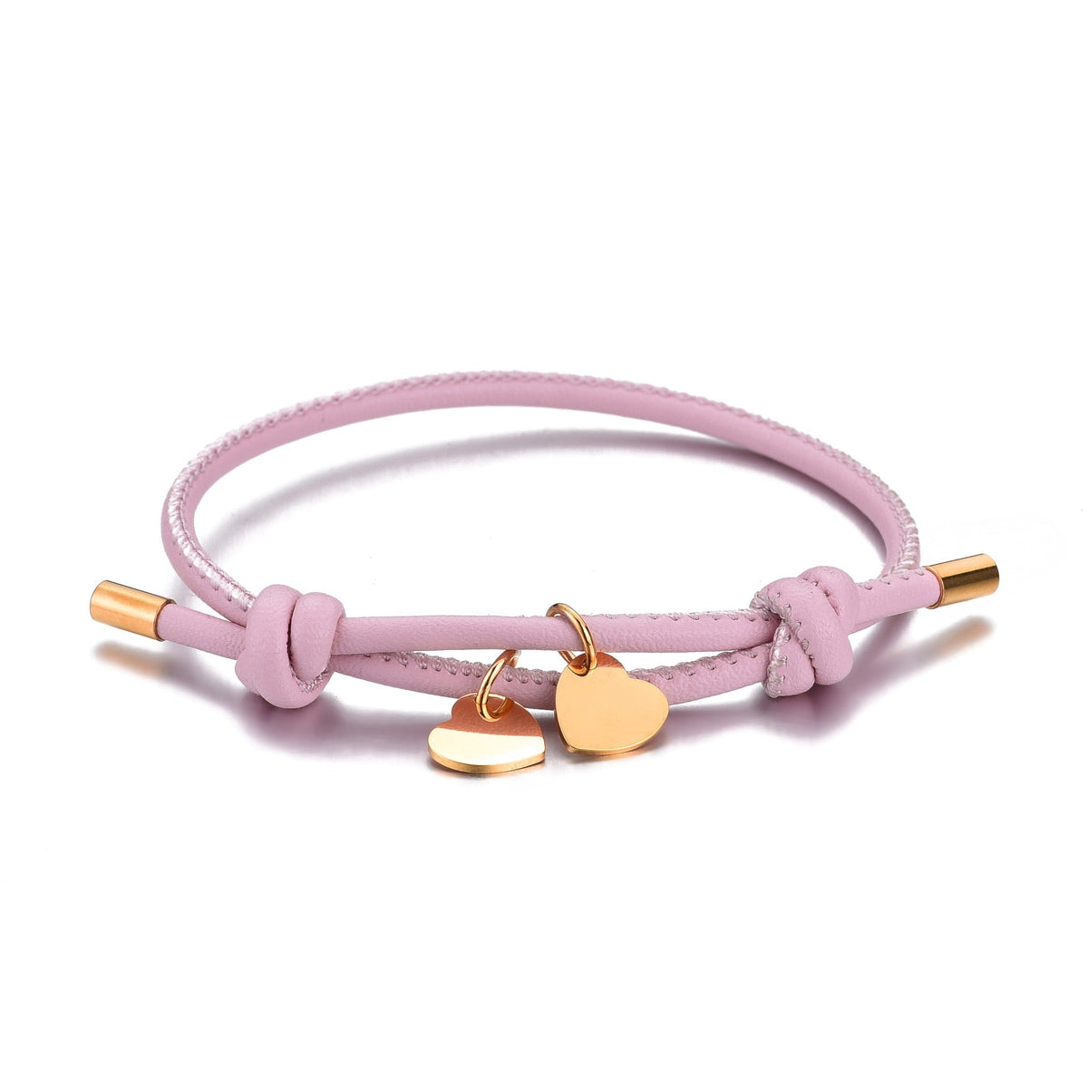 LEDERARMBAND MIT DOPPELHERZ