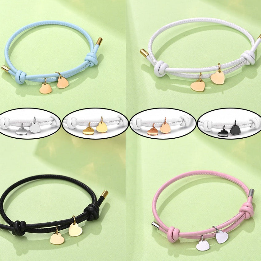 LEDERARMBAND MIT DOPPELHERZ
