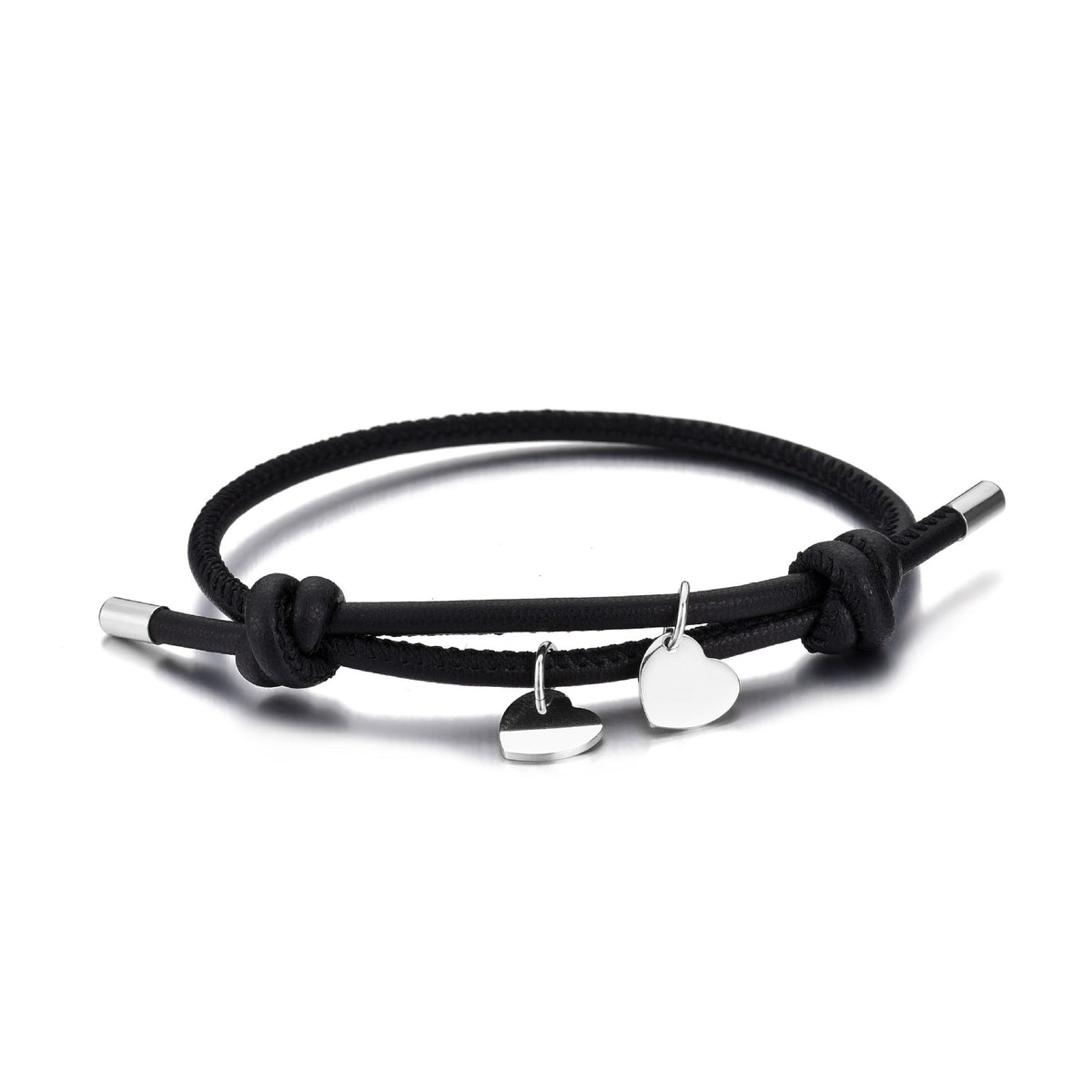 LEDERARMBAND MIT DOPPELHERZ