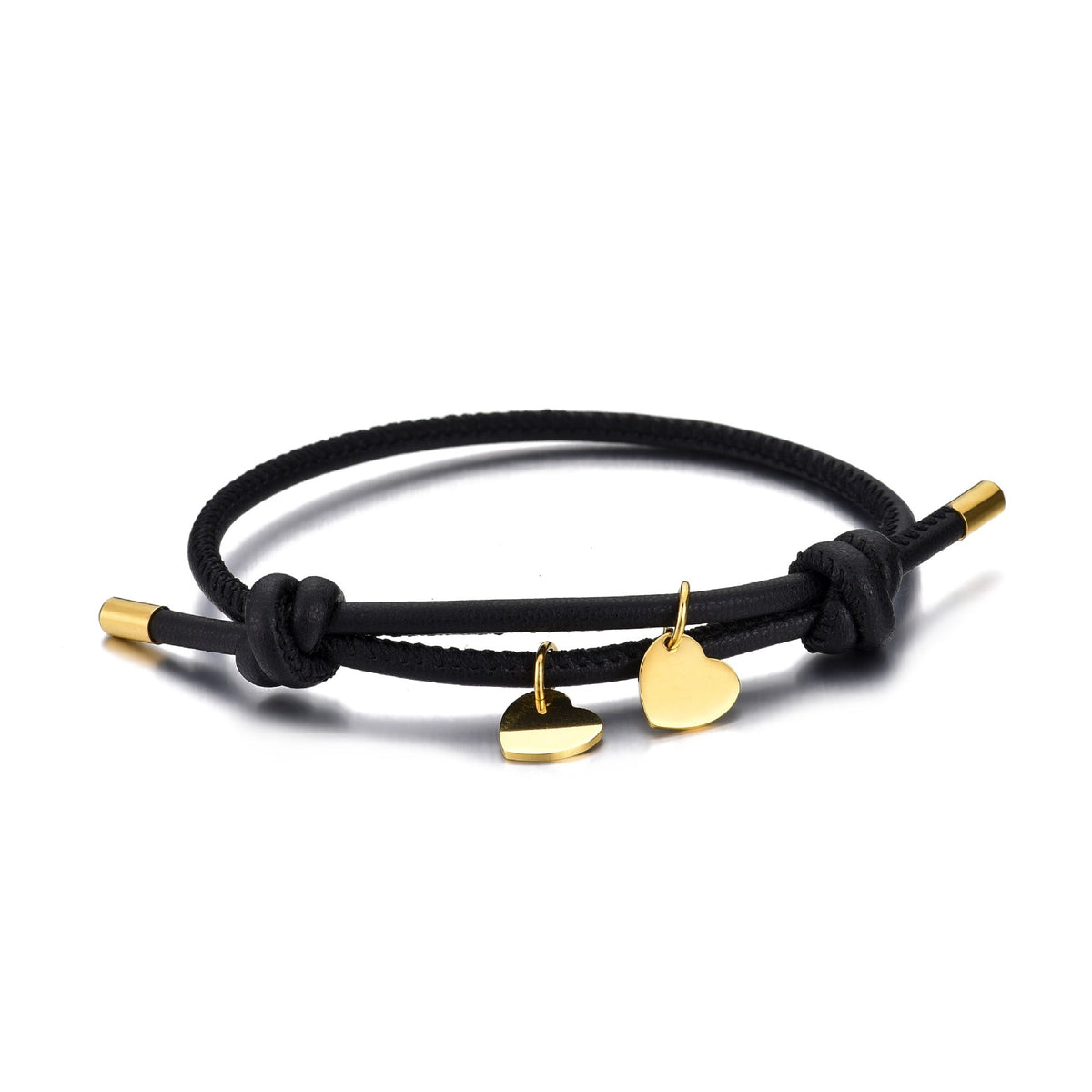 LEDERARMBAND MIT DOPPELHERZ