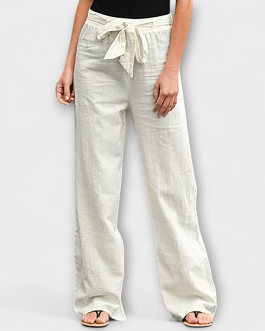 PAULINE | WEITE HOSE MIT BINDEGÜRTEL