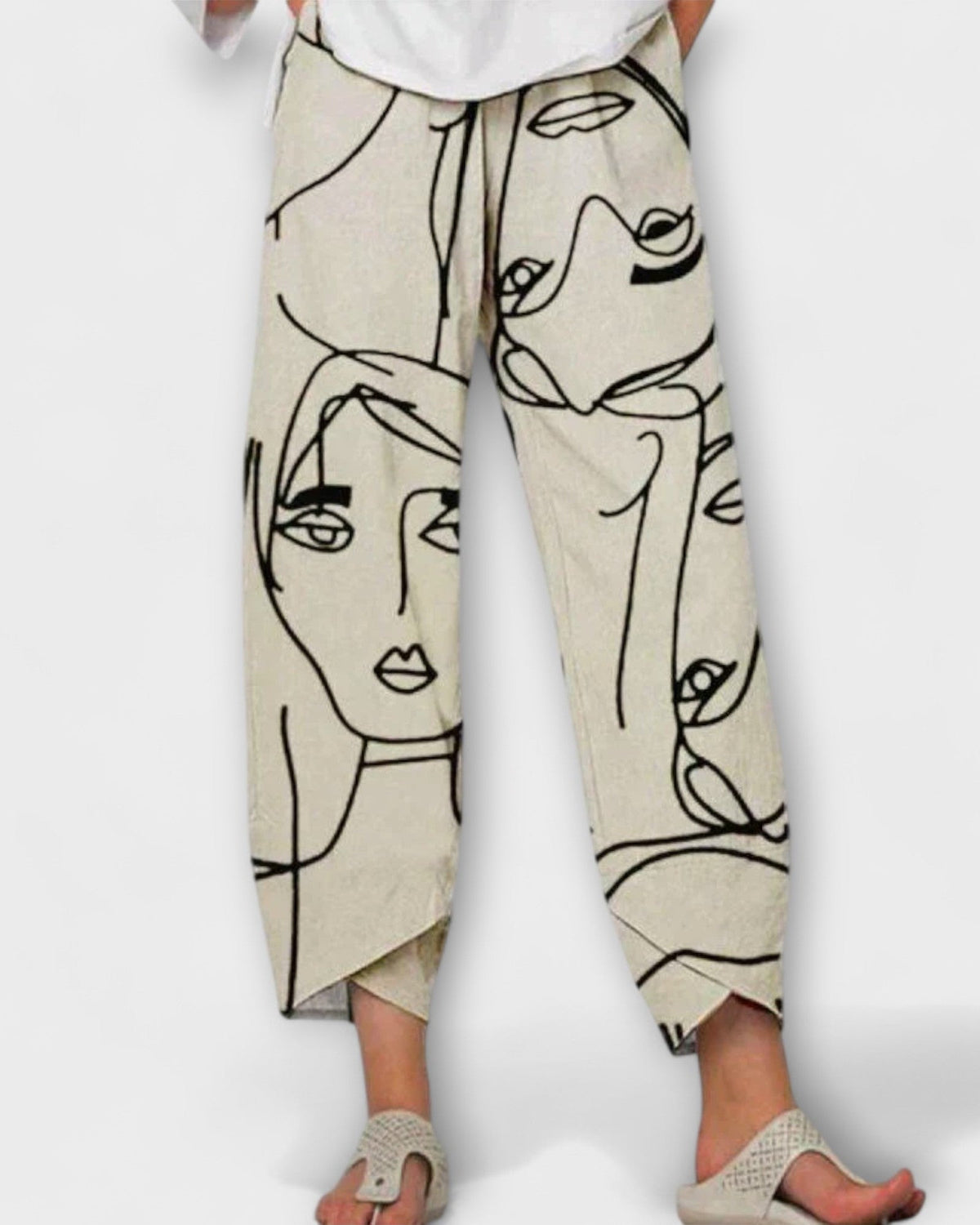 LYNETTE | HOSE MIT KREATIVEM MUSTER