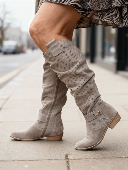 BELLA | ELEGANT SLOUCH-STIEFEL AUS WILDLEDER