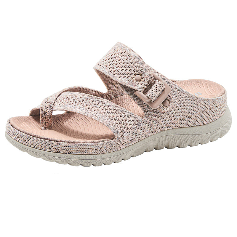 CHLOE | ORTHOPÄDISCHE STRICK-SANDALEN MIT ZEHENSCHLAUFE