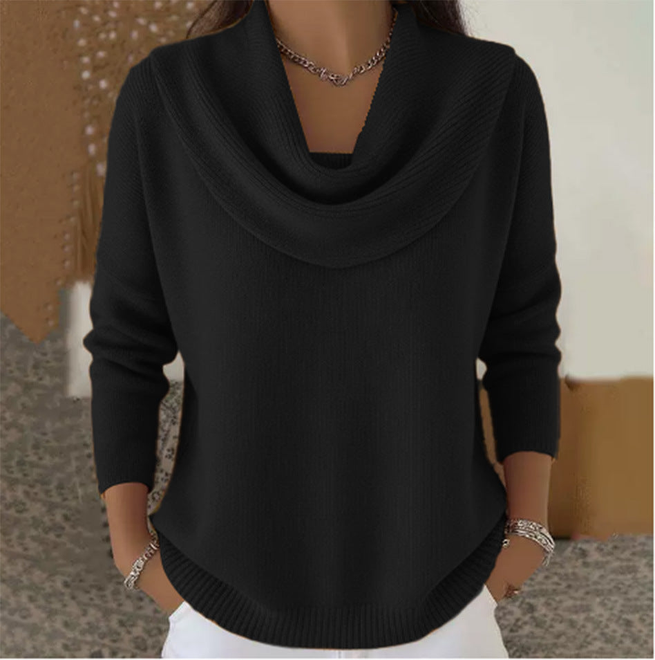 ASTRID | PULLOVER MIT WASSERFALLAUSSCHNITT