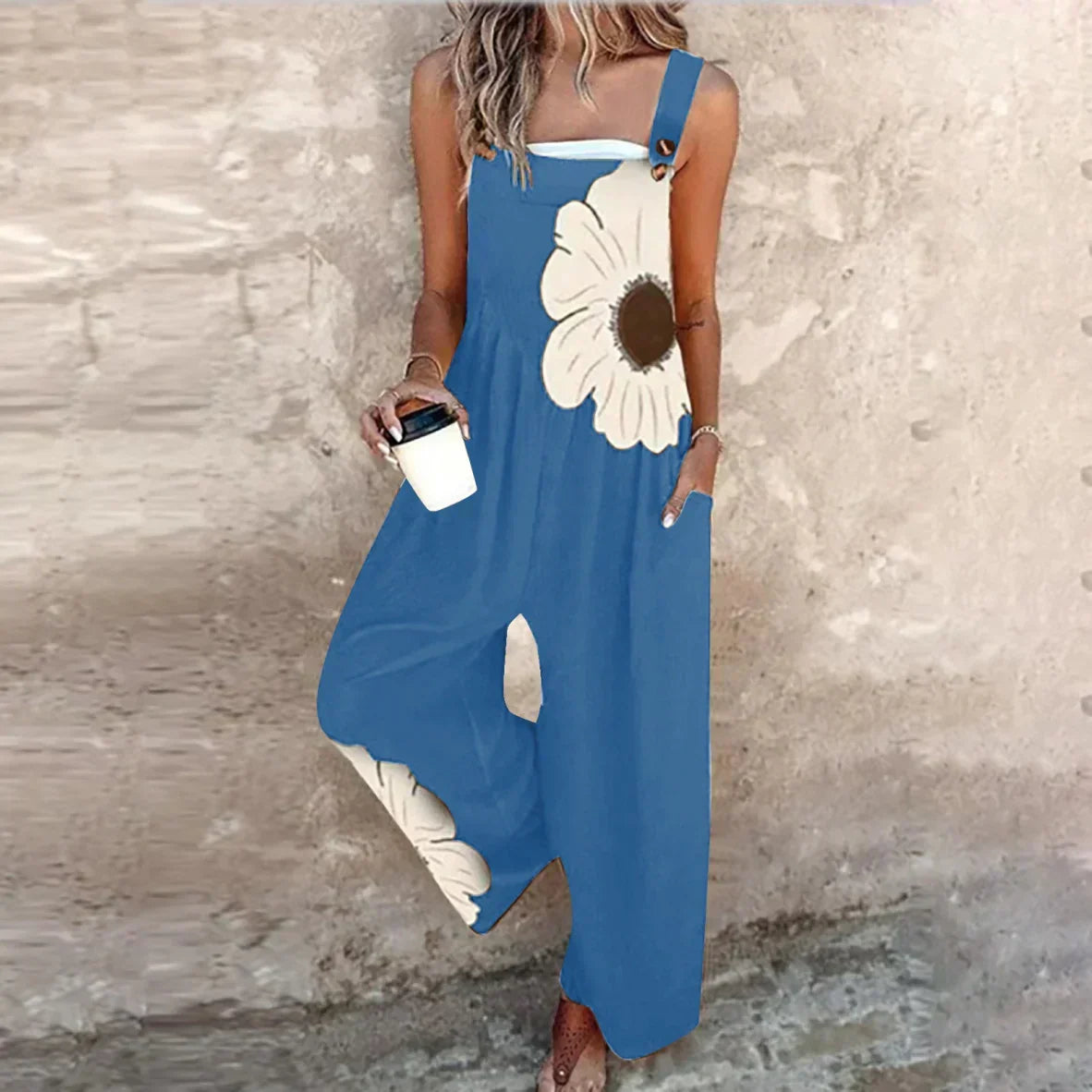 BEQUEMER OVERALL MIT DRUCK
