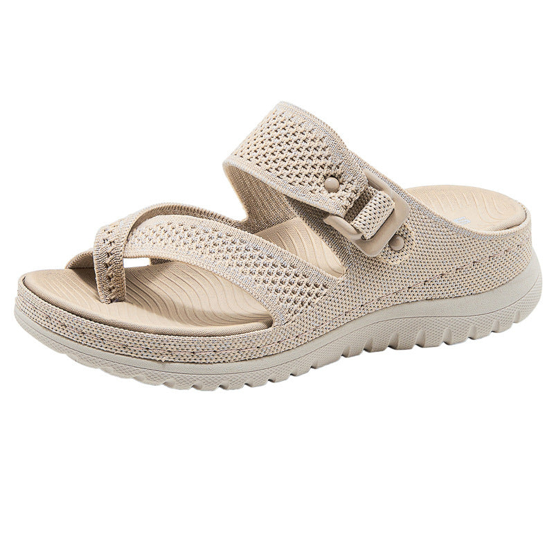 CHLOE | ORTHOPÄDISCHE STRICK-SANDALEN MIT ZEHENSCHLAUFE
