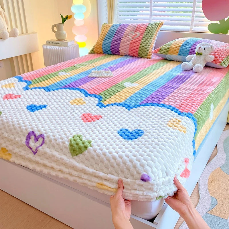 RAINBOWDREAM | FARBENFROHES PLÜSCH-BETTSET