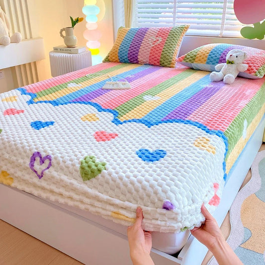 RAINBOWDREAM | FARBENFROHES PLÜSCH-BETTSET