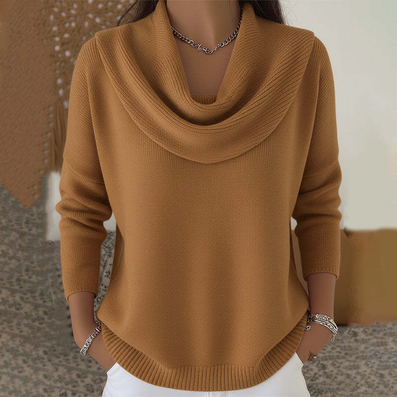 ASTRID | PULLOVER MIT WASSERFALLAUSSCHNITT