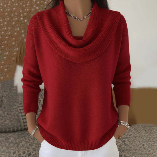 JULIETTE | PULLOVER MIT WASSERFALLAUSSCHNITT