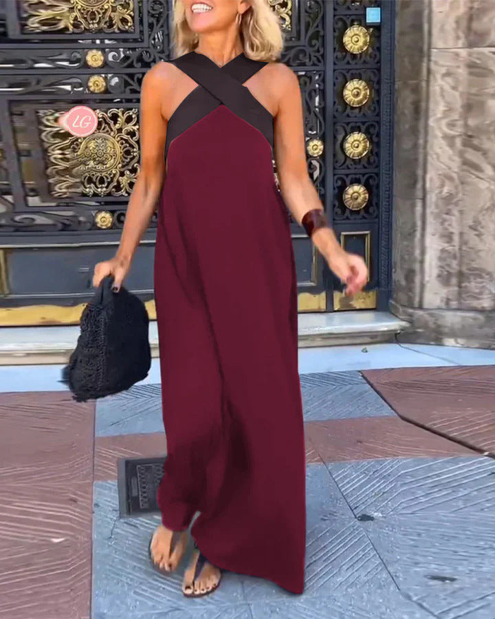 DELPHINE | KLEID MIT GEKREUZTEM SCHNITT