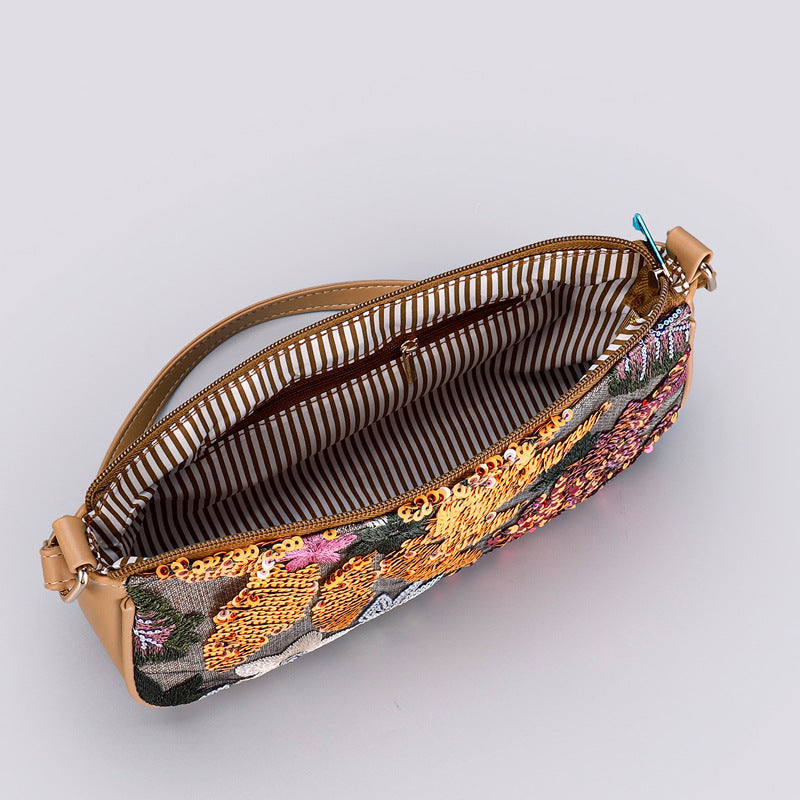 HARVESTBLOOM | SCHULTERTASCHE MIT BLUMEN-PAILLETTEN
