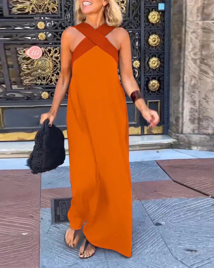 DELPHINE | KLEID MIT GEKREUZTEM SCHNITT