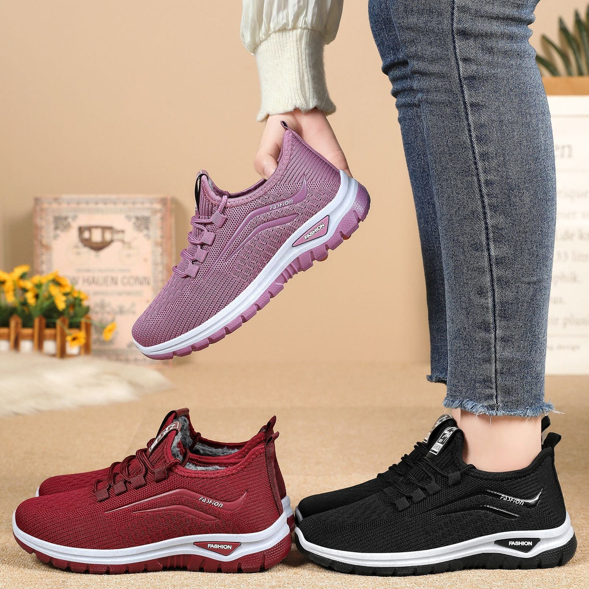 DIANA | RUTSCHFESTE WINTER-TRAINERSCHUHE